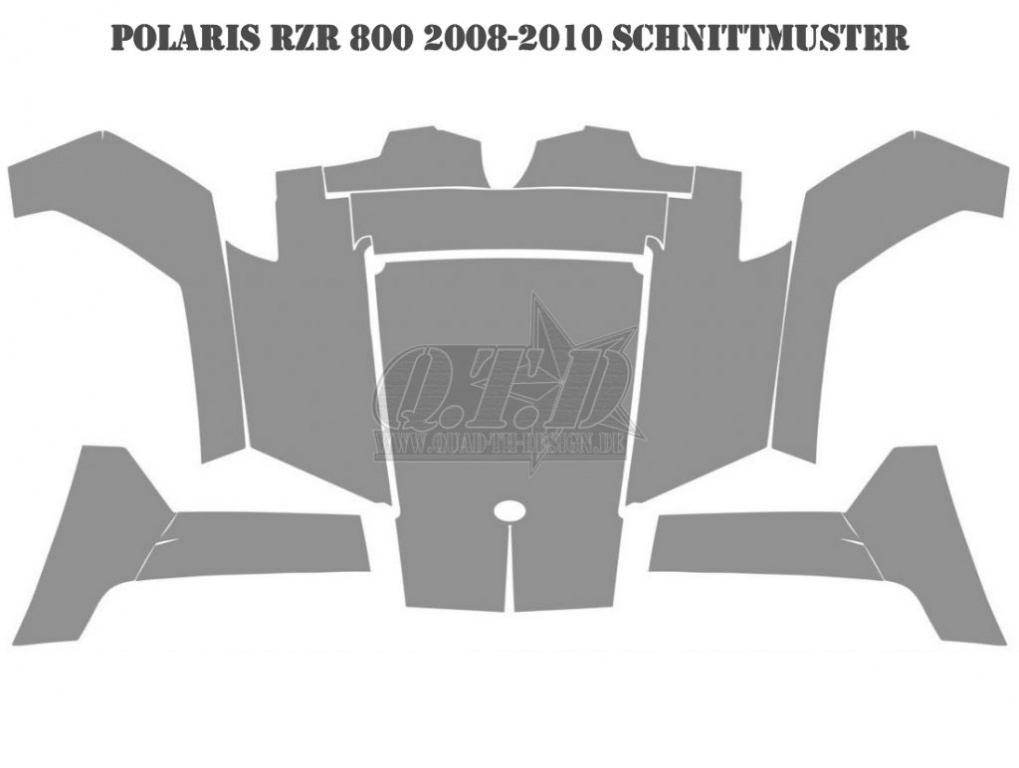 Schnittmuster Beispiel für Polaris RZR 800/800 S - 2006-2010